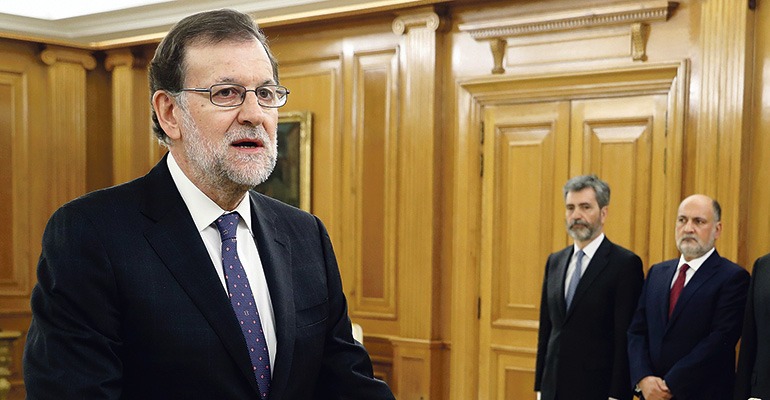 Am 31. Oktober legte Mariano Rajoy vor König Felipe seinen Amtseid ab. Foto: EFE