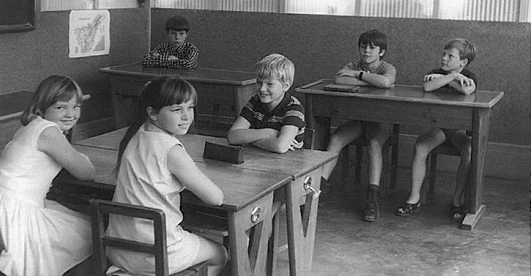 Unterricht Anfang der 70er-Jahre.