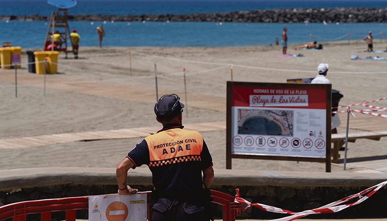 Der Strand Las Vistas in Arona Foto: EFE