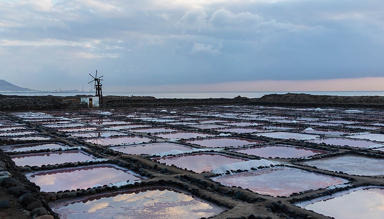 Seit Jahrhunderten wird auf den Inseln in den „Salinas“ – hier Tenefé – Salz gewonnen. Foto: Cabildo de Gran Canaria