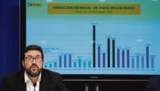 Joaquín Pérez Rey, Staatssekretär für Arbeit, gab die Arbeitslosenzahlen im Oktober bekannt. Foto: EFE