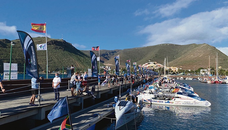 Die Boote vor dem Start in San Sebastián de La Gomera Foto: cabildo de la gomera