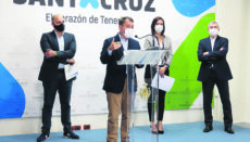 Bürgermeister José Manuel Bermúdez und Stadtrat Alfonso Cabello (l.) stellten die Initiative vor. Foto: Ayuntamiento de santa cruz de tenerife