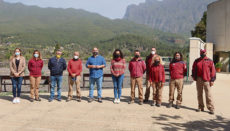 Minister Valbuena und seine Begleiter mit dem Personal des Nationalparks Foto: GOBCAN