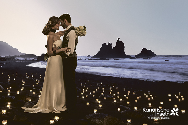 Aufgrund des Klimas, der landschaftlichen Schönheit und letztlich auch der Auswahl an Veranstaltungsorten sind die Kanaren ein beliebter Ort für Hochzeiten. Viele Paare haben jedoch ihren Heiratstermin wegen der Restriktionen auf das kommende Jahr ver­schoben. Foto: Canary Islands