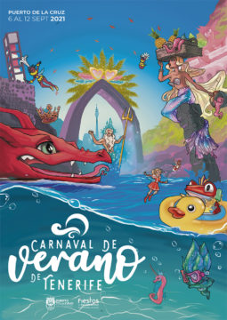 Poster des Sommerkarnevals in Puerto de la Cruz. Foto: Ayuntamiento Puerto de la cruz