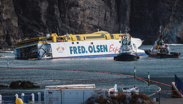 Die „Bentago Express“ in gefährlicher Schieflage Foto: EFE