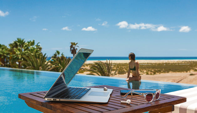 Arbeiten mit Blick aufs Meer: Die Zahl der Telearbeiter auf den Inseln ist beachtlich gestiegen. Foto: Gobierno de Canarias