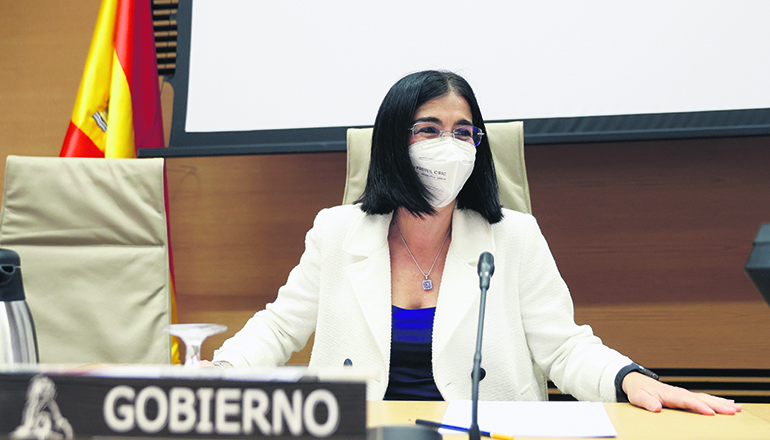 Gesundheitsministerin Carolina Darias gab die Änderungen in der Corona-Strategie der Regierung bekannt. Foto: EFE